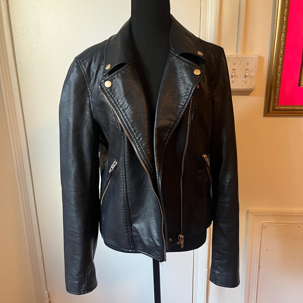 BlancNYC Gold Hardware Leather Jacket